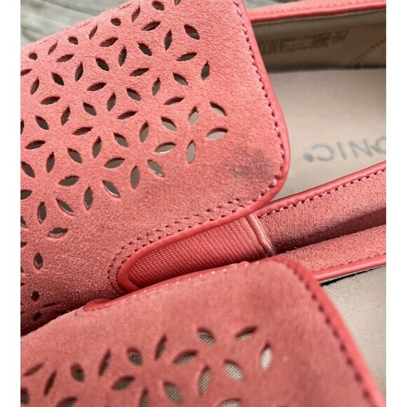 Vionic Kani Women's 9 Slip On Suede Loafers Cut Out - Coral - Picture 5 of 13